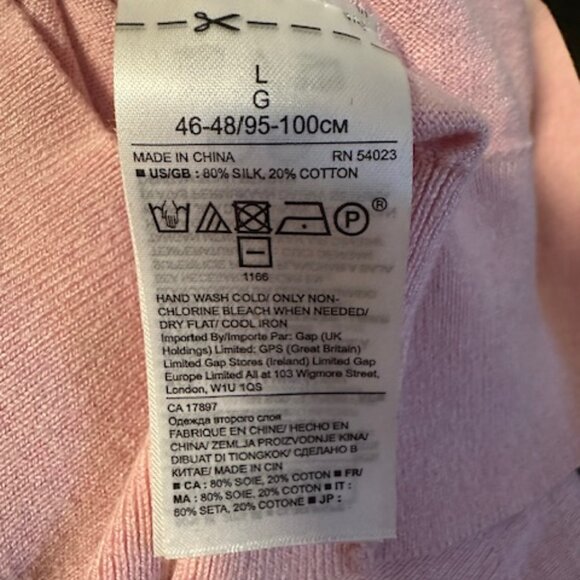 Banana Republic Pink Silk Cotton Crew Neck Sweater - Picture 5 of 5